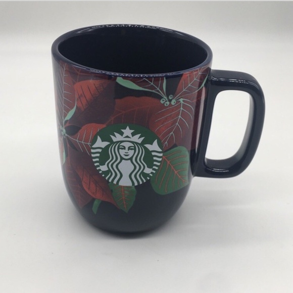 Limited Edition Starbucks Holiday 2020 Christmas Poinsettia Ceramic Mug 12 Oz - Picture 1 of 5